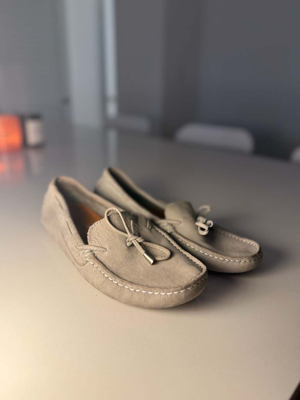 Mercanti Fiorentini suede driving loafers